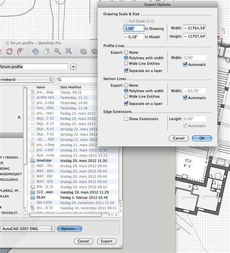 Exporting 2D DWG With Profile Lines Sketchucation