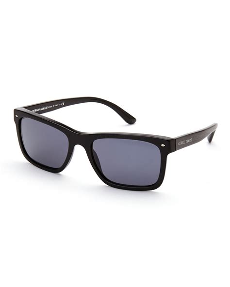 Giorgio Armani Ar8028 Black Wayfarer Sunglasses In Black For Men Lyst