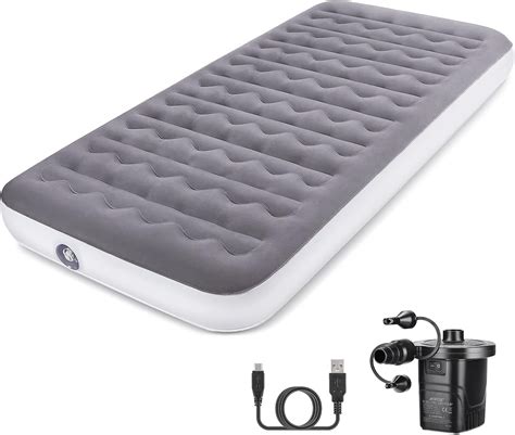 Camping Inflatable Mattress with Rechargeable Air Mattress Pump ...