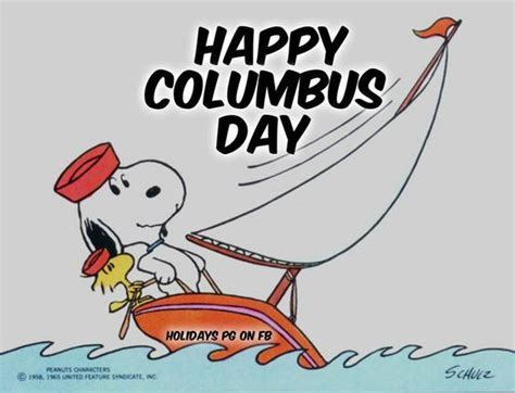 Sailing Snoopy Happy Columbus Day Image Pictures Photos And Images