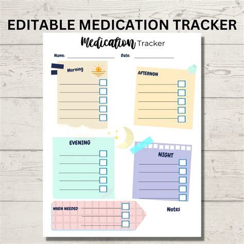 Medication Tracker Medication List And Medication Log Medication