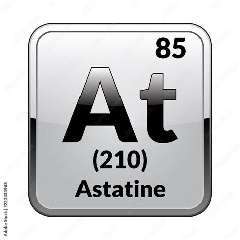 The periodic table element Astatine. Vector illustration Stock Vector ...