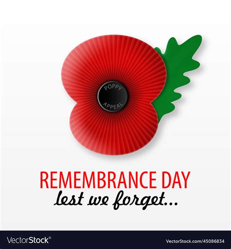 Remembrance poppy Royalty Free Vector Image - VectorStock