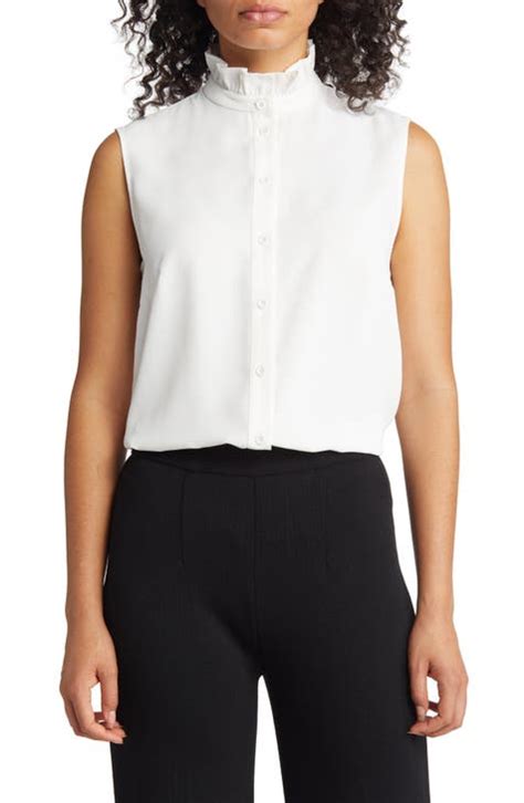 White Sleeveless Blouses Nordstrom