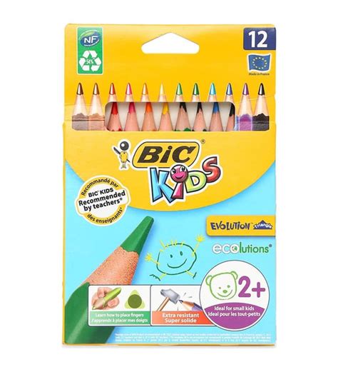 Bic Evolution Üçgen Jumbo Kuru Boya Kalemi 12 Li Kutu