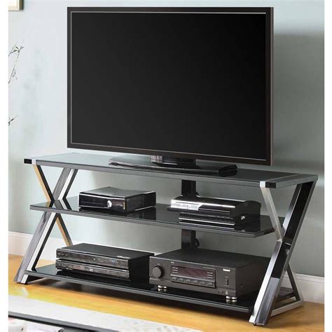 Whalen Black TV Stand for 65" Flat Panel