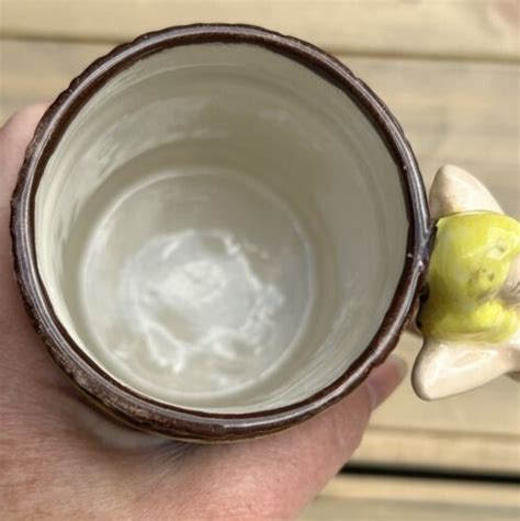 Vintage Nude Woman Kitsch Barrel Mug Risqu Naked Lady Cup Face Up Ceramic