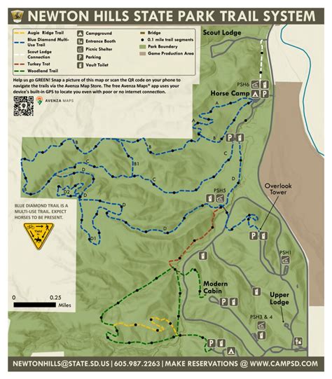 Newton Hills State Park Multi-Use Trail System Map by South Dakota Game ...