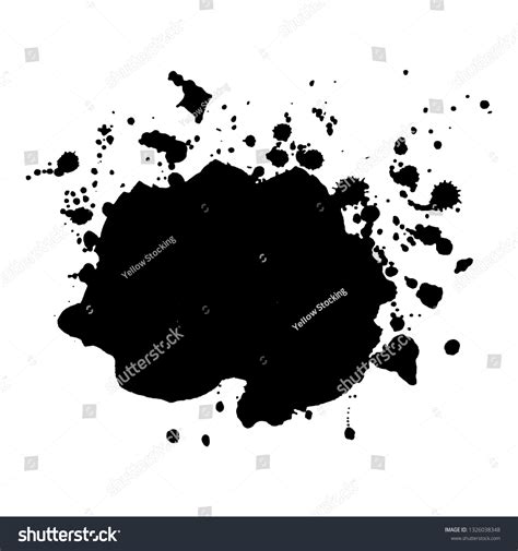 Abstract Black Ink Splash Vector Illustration Stock Vector Royalty