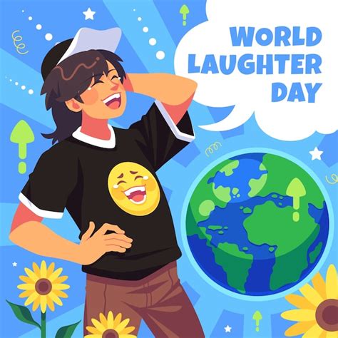 Premium Vector Flat World Laughter Day Illustration