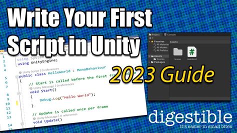 How To Write Your First Script In Unity 2023 Guide YouTube