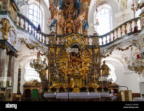 Andechs: Monastery Andechs; Monastery church; High altar with mercy ...