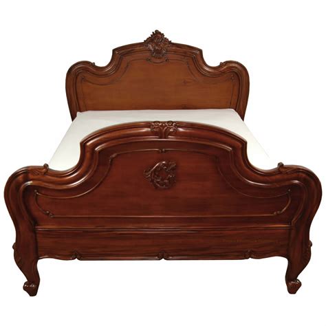 French Carved Louis Mahogany Bed Repro Furniture Company