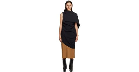 Issey Miyake Black Canopy Minidress Lyst