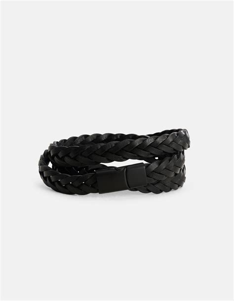 Leren Armband Zwart Shoeby