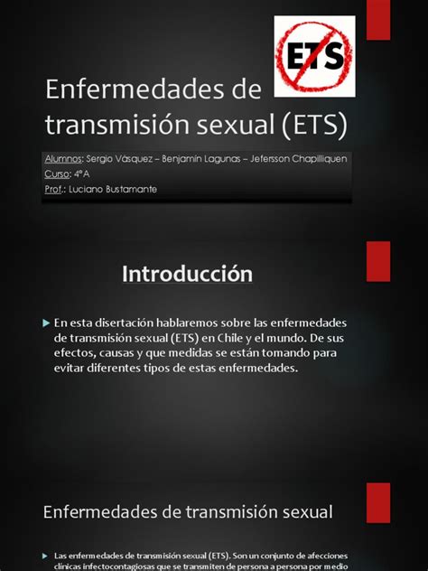 Enfermedades De Transmisión Sexual Ets Pdf Infección Transmitida Sexualmente Vih Sida