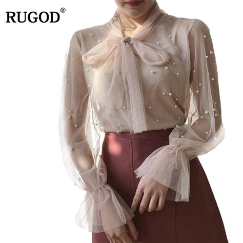 Aliexpress.com : Buy RUGOD Fashion Solid Mesh Women'S Blouse With Tank ...