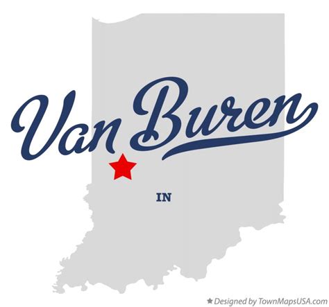 Map of Van Buren, Clay County, IN, Indiana