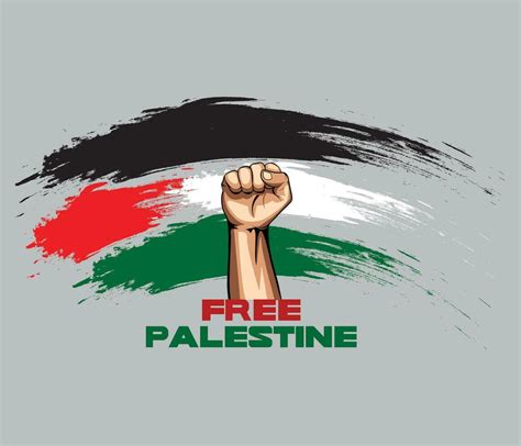 Palestine flag design with fist. Free Palestine, Free Quds vector ...