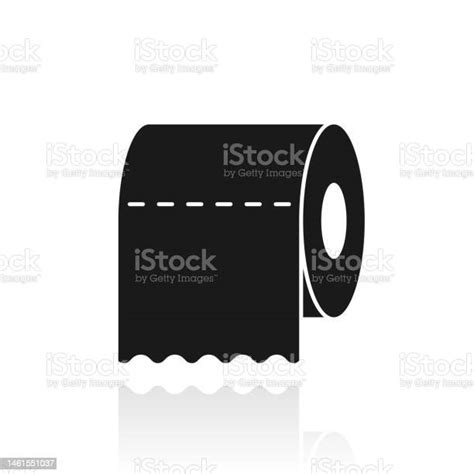 화장지 롤 흰색 배경에 반사된 아이콘 0명에 대한 스톡 벡터 아트 및 기타 이미지 0명 가정 생활 개념 Istock