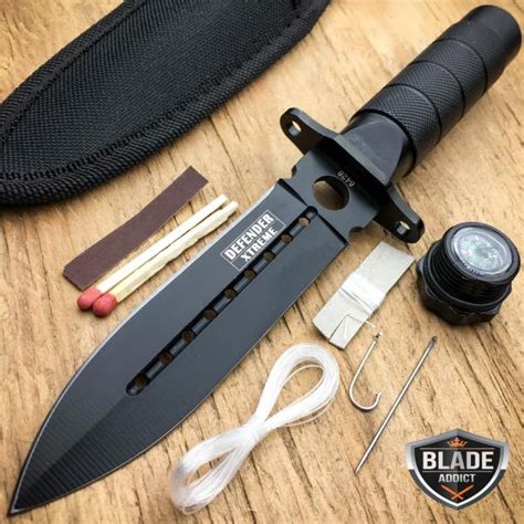 8 Military Tactical Fishing Hunting Camping Knife Survival Kit