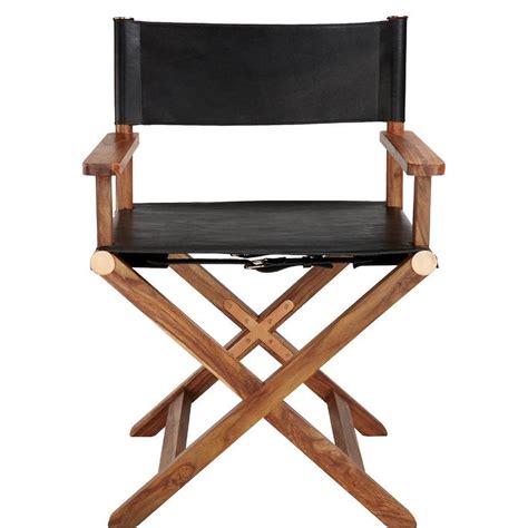 Wooden Leather Directors Chair