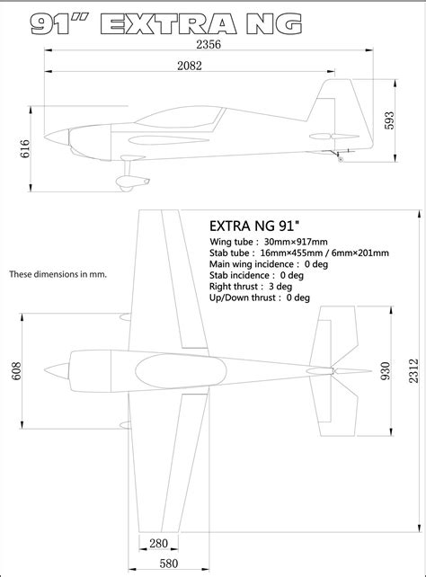 Extremeflight Rc Extra Ng Rot Silber Arf