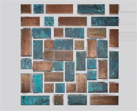 Vintage Style Real Copper Patina Backsplash Tiles Copper And Craft