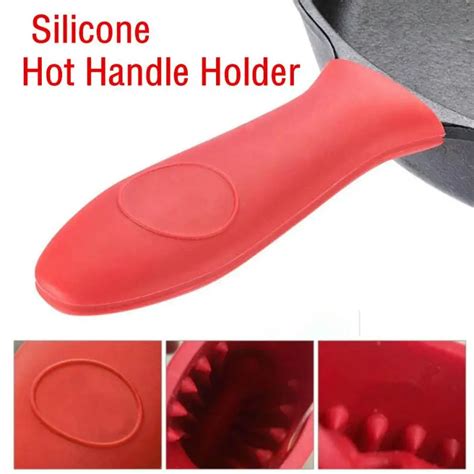 Kitchen Heat Resistant Silicone Hot Handle Holder Sets Pan Handle Cover Grip In Cookware