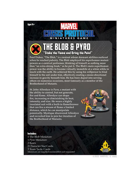 Marvel Crisis Protocol The Blob Pyro Go Games