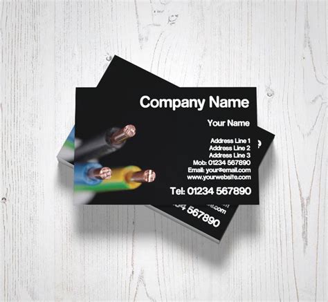 Electrical Cable Business Cards Customise Online Plus Free Delivery