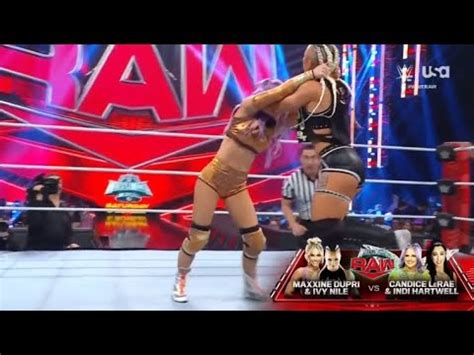 Maxxine Dupri Ivy Nile Vs Candice Lerae Indi Hartwell Wwe Raw