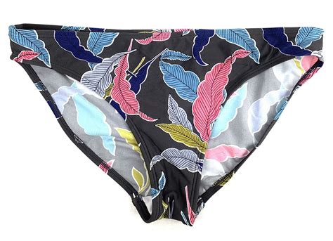 Boden Bikini Bottoms Size Swim Swimsuit Leaves Blue Gem