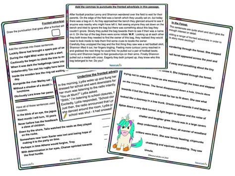 Y4 Fronted Adverbials Teaching Resources