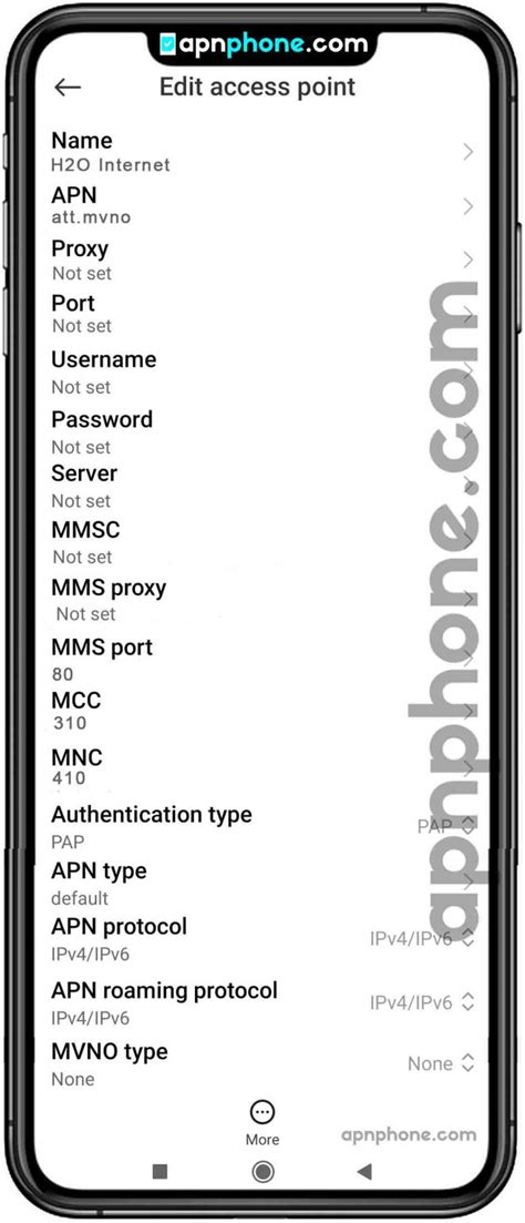 H2O Wireless APN Settings Android IPhone 5G 2025