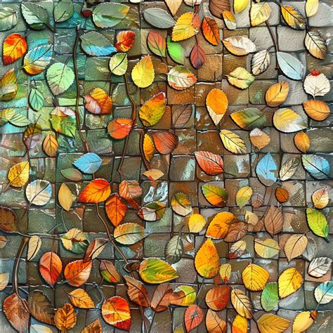 Colorful Autumn Leaves Pattern Free Stock Photo - Public Domain Pictures