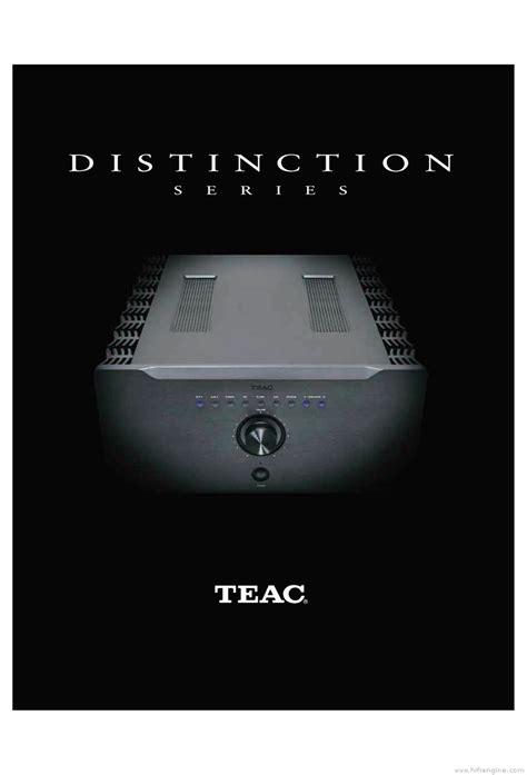 TEAC Distinction Series Product Catalogue HiFi Engine