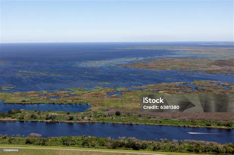 Aerial Of Lake Okeechobee Stock Photo Download Image Now Aerial