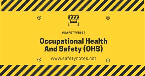 Importance Of Occupational Health And Safety Poster Printable