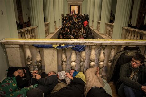 In Kiev City Hall Energized Protesters Settle In For A Long Winters