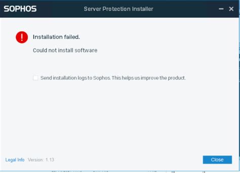 Sophos Server Protection Installer Installation Failed Discussions