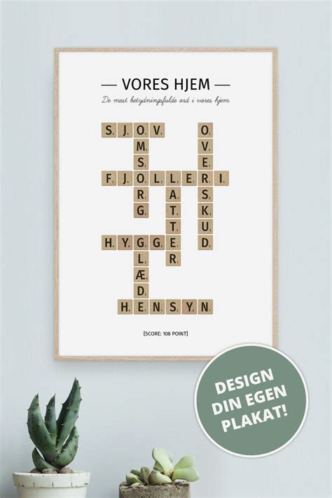 Scrabble Plakat Med Dine Egne Ord Scrabble Ord Plakater