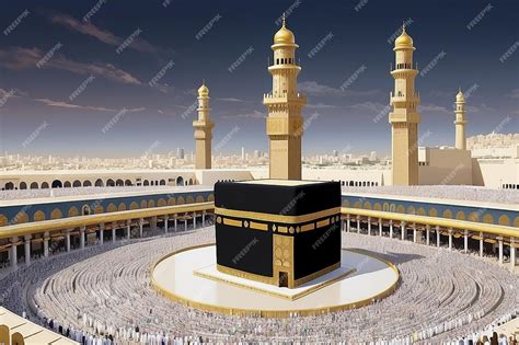 Premium Photo | Illustration of Kaaba Pilgrimage Background