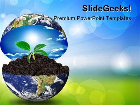 Earth In Plant Environment Powerpoint Templates And Powerpoint