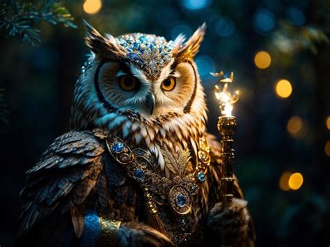 Premium AI Image | an mystical owl