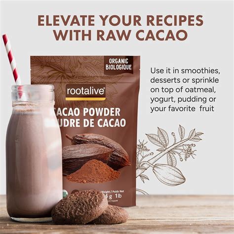 Rootalive Cacao En Polvo Org Nico Crudo Cacao En Polvo De Alta Calidad