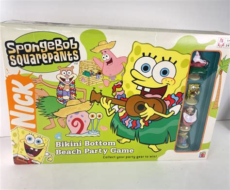 Sponge Bob Square Pants Bikini Bottom Beach Party Board Game Nick NEW Vintage EBay