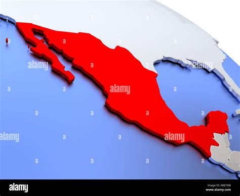 Mexico on world map Stock Photo - Alamy