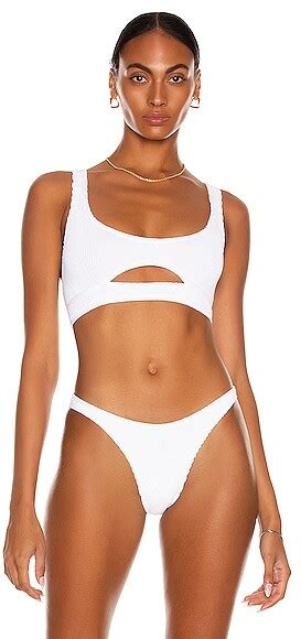 Bondeye Bond Eye Sasha Crop Bikini Top In White ShopStyle Swimwear