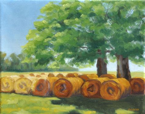 Hay Bale Painting at PaintingValley.com | Explore collection of Hay ...